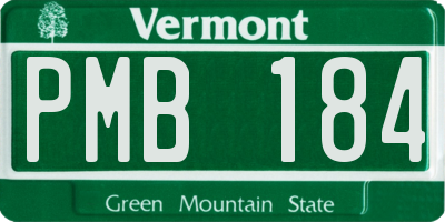 VT license plate PMB184