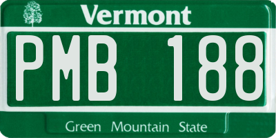 VT license plate PMB188