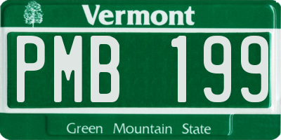 VT license plate PMB199