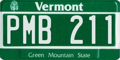 VT license plate PMB211