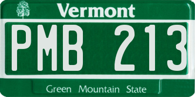 VT license plate PMB213