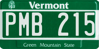 VT license plate PMB215
