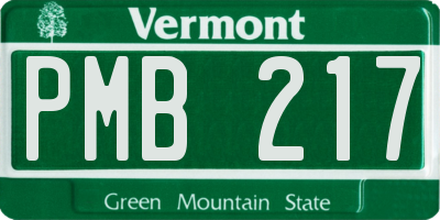VT license plate PMB217