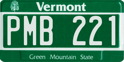VT license plate PMB221