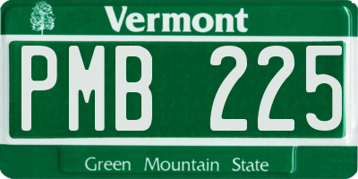 VT license plate PMB225