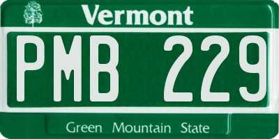 VT license plate PMB229