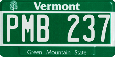 VT license plate PMB237