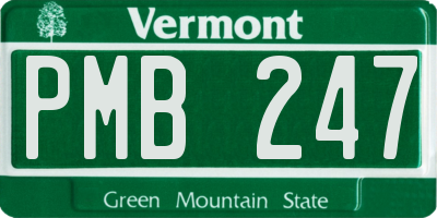 VT license plate PMB247