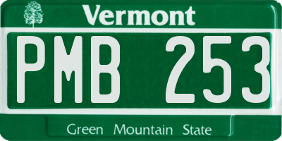 VT license plate PMB253