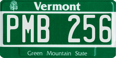 VT license plate PMB256