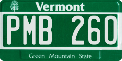 VT license plate PMB260