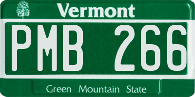 VT license plate PMB266