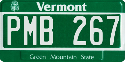 VT license plate PMB267
