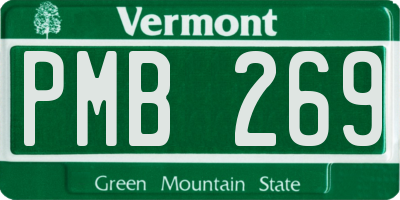 VT license plate PMB269