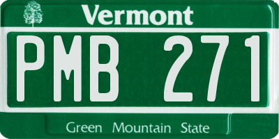 VT license plate PMB271