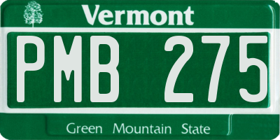 VT license plate PMB275