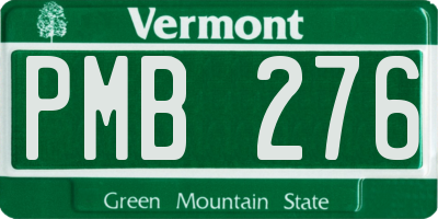 VT license plate PMB276