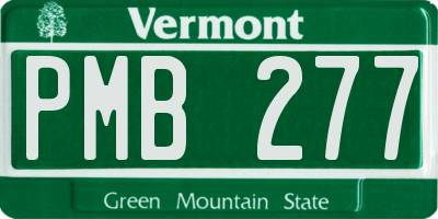 VT license plate PMB277