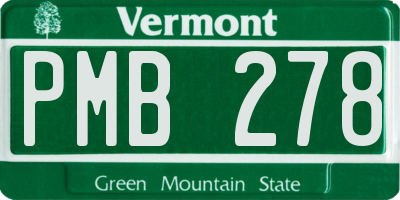 VT license plate PMB278