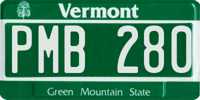 VT license plate PMB280
