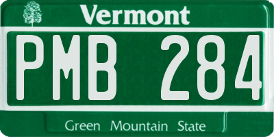 VT license plate PMB284