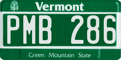 VT license plate PMB286