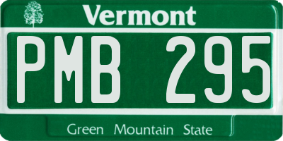 VT license plate PMB295