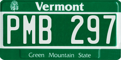 VT license plate PMB297