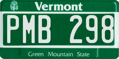 VT license plate PMB298
