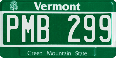 VT license plate PMB299