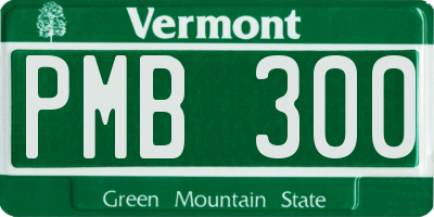 VT license plate PMB300