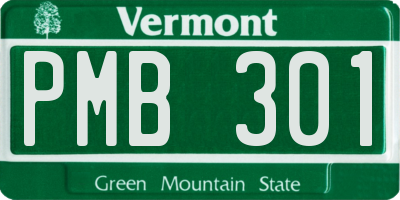 VT license plate PMB301