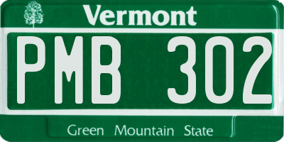 VT license plate PMB302