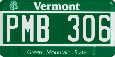 VT license plate PMB306