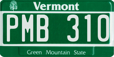 VT license plate PMB310
