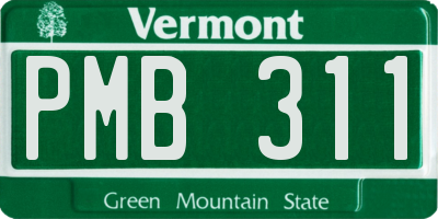 VT license plate PMB311