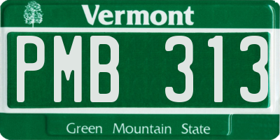 VT license plate PMB313