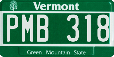 VT license plate PMB318
