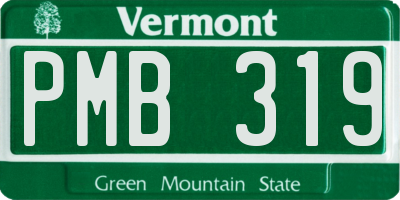 VT license plate PMB319
