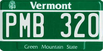 VT license plate PMB320