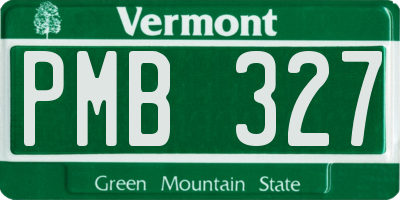 VT license plate PMB327