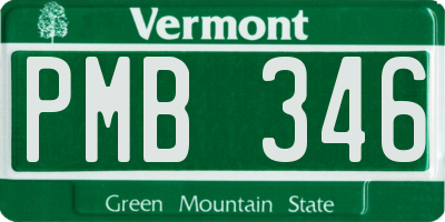 VT license plate PMB346