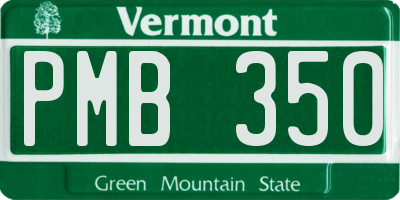 VT license plate PMB350