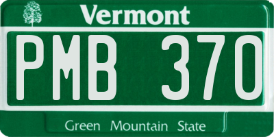 VT license plate PMB370