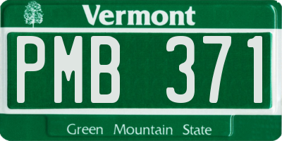 VT license plate PMB371