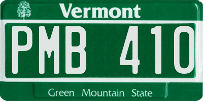 VT license plate PMB410