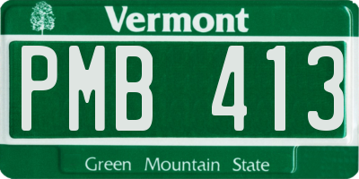 VT license plate PMB413