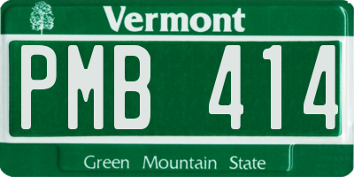 VT license plate PMB414