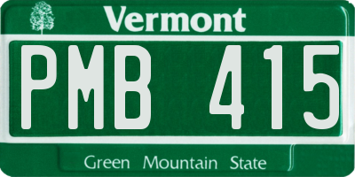 VT license plate PMB415