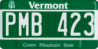 VT license plate PMB423